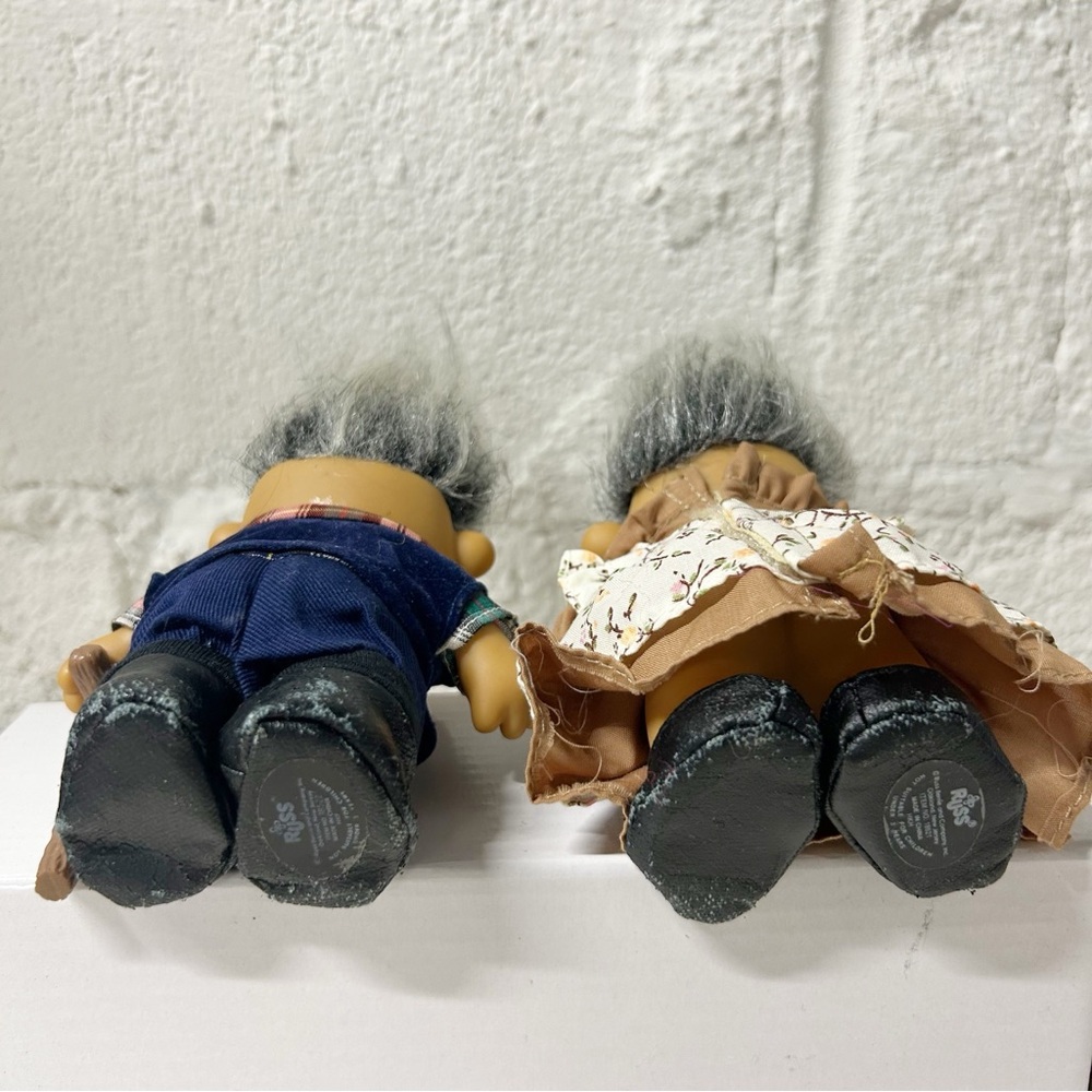 Russ Troll Lot of 2 Grandparent Figures Early 90s VTG Grandpa Grandma - Picture 5 of 7